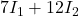 7I_1 + 12 I_2