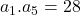 a_1.a_5 = 28