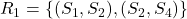 R_1 = \{(S_1, S_2), (S_2, S_4)\}