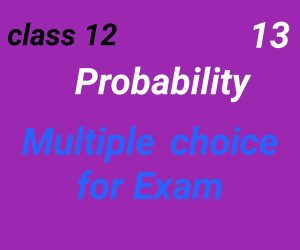 multiple choice of probability 