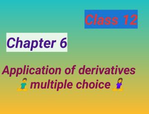 application of derivatives multiple choice