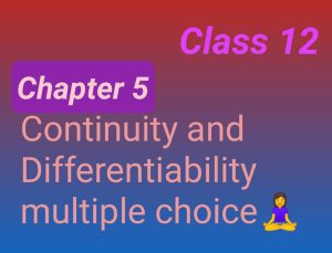 continuity and differentiability multiple choice