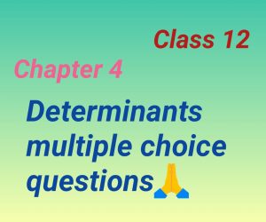 Class 12 determinants multiple choice question