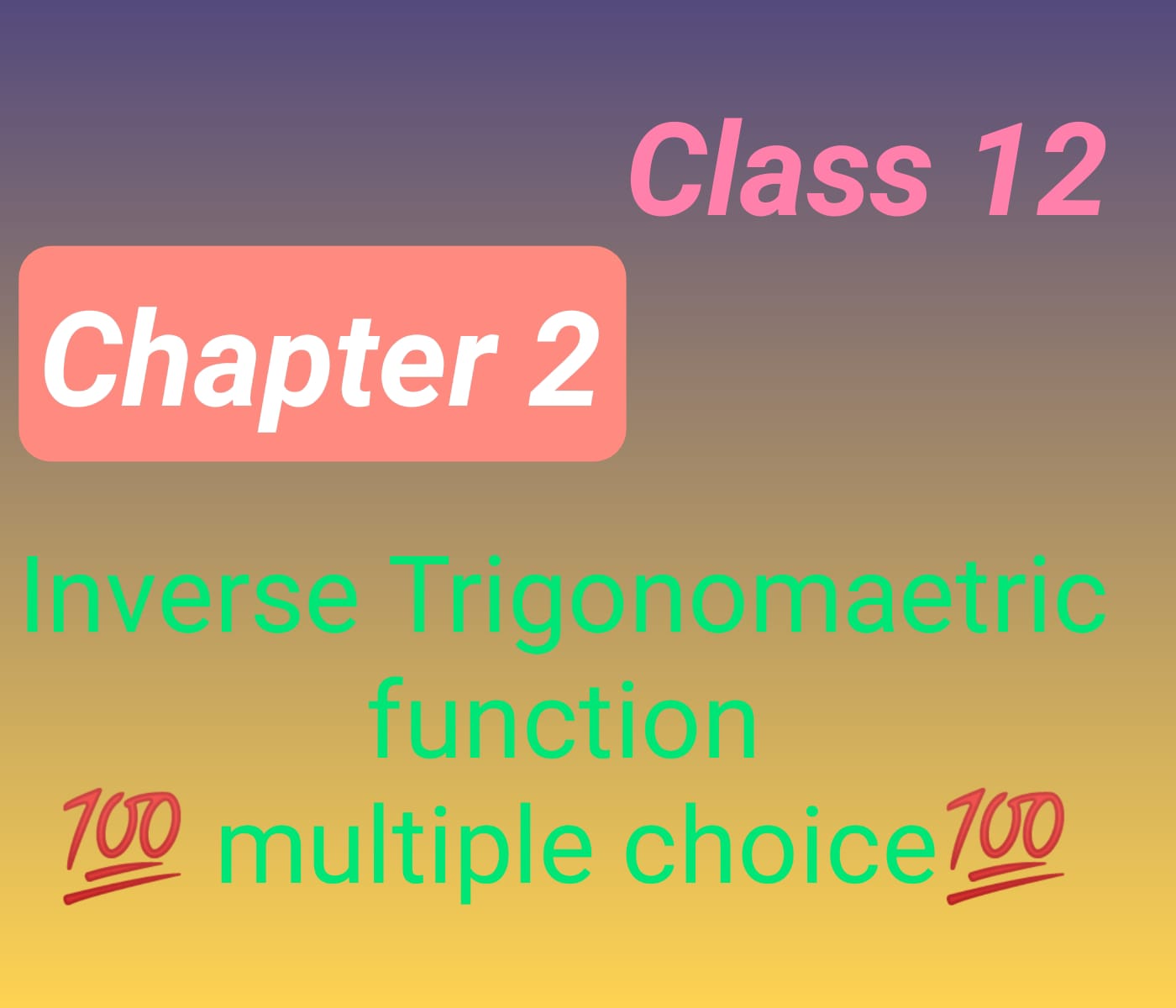 class-12-inverse-trigonometric-functions-multiple-choice