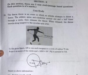 CBSE Class 10 mathematics Paper  2023-2024