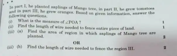 Anurag purchased a farmhouse which is in the form